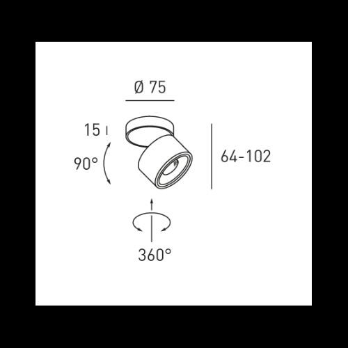 DLS CLIPPO S AB 1x9,5W 34°CRI>90 1800K-3000K 500mA