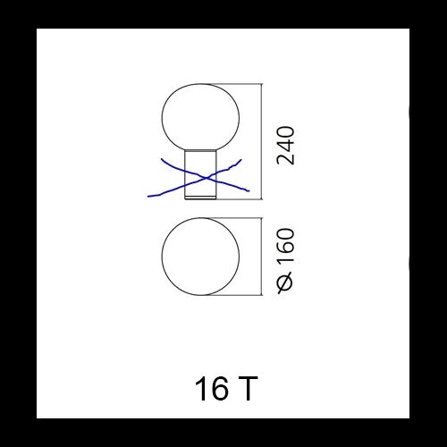 Artemide Ersatzteile LAGUNA 16 Ersatzglas mundgeblasen D=160mm