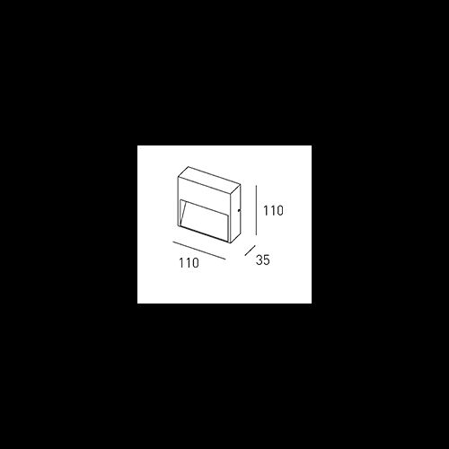 DLS Orientierungswandleuchte-VIGO Q-4W 3000K Ip54