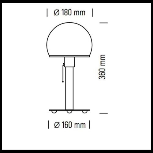 TECNOLUMEN Wagenfeld-Glaslampe WG24 Fassung E27 Zugschalter
