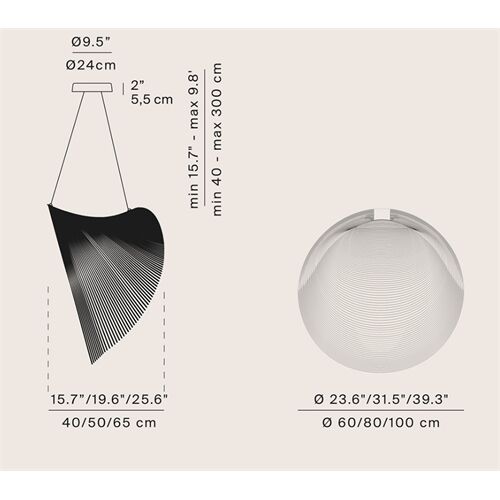 Luceplan ILLAN -80- Pendelleuchte LED 32W 2700K CRI90 Dimb.