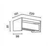 IP44.de Außen Wandleuchte slat 16W/675lm
