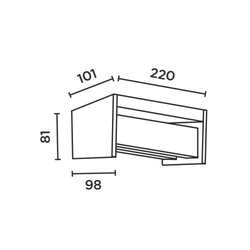 IP44.de Außen Wandleuchte slat 16W/675lm