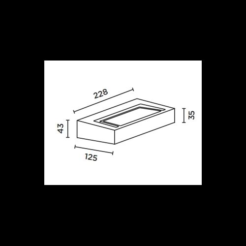 IP44.de Wandleuchte -GAP X- LED 12W 320lm 3000K