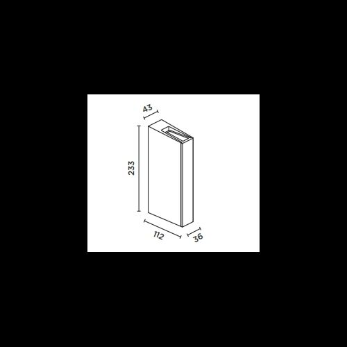 IP44.de Außen Wandleuchte gap Y 12W/270lm 2700K