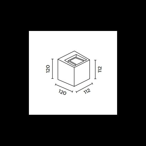 IP44.de Außen Wandleuchte gap Q 12W/260lm