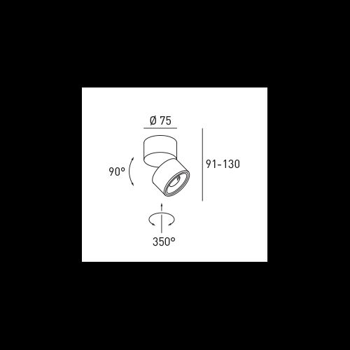DLS CLIPPO S 1x9,5W/45-915Lm/34°/1910-3000K PhaseDimb