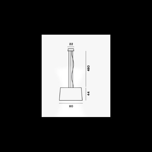 Foscarini Pendelleuchte Twice as Twiggy sospensione D80 H44