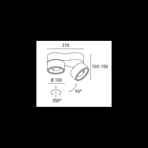 DLS Anbaustrahler CLIPPO DUO 2x14W LED Phasendim.