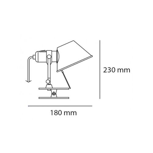 Artemide TOLOMEO PINZA LED 10W 593Lm 2700K mit Dimmer