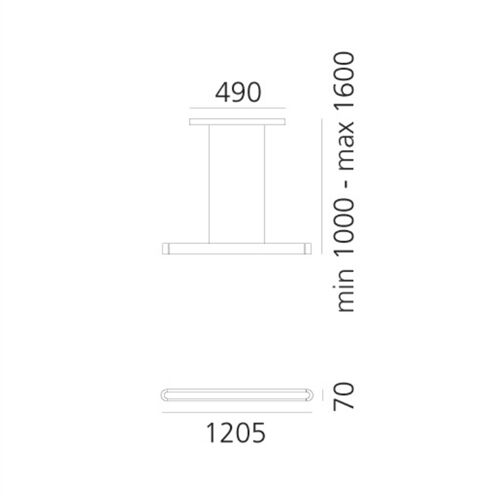 Artemide TALO LED 120 SUSPENSION- 51W 5772lm 3000K Dimb.