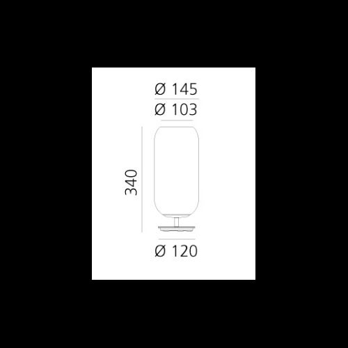 Artemide Glas-Tischleuchte GOPLE MINI für E14 (LED)