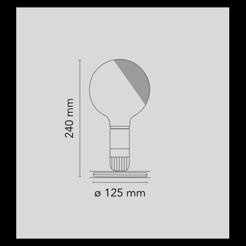 FLOS Tischleuchte LAMPADINA LED E27 2W teilsatiniert
