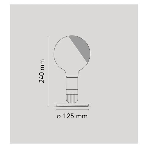 FLOS Tischleuchte LAMPADINA LED E27 2W teilsatiniert