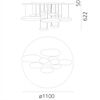 Artemide MERCURY LED CEILING 58W 2700K D=1100 H=622