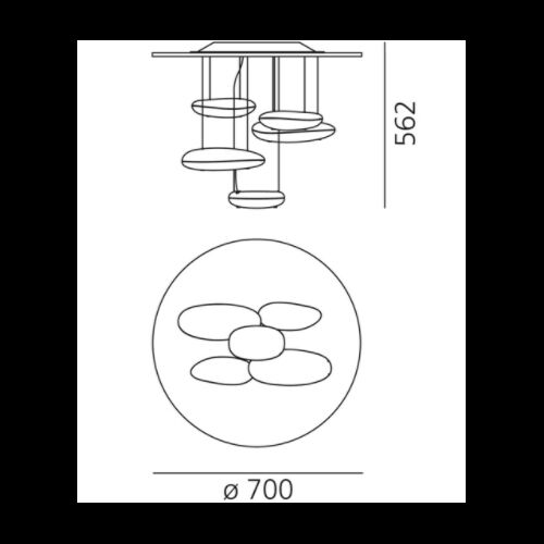 Artemide Deckenleuchte MERCURY MINI CEILING LED29W 2700K