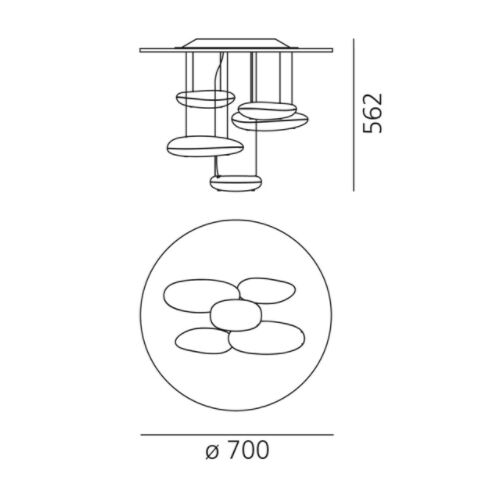 Artemide Deckenleuchte MERCURY MINI CEILING LED29W 2700K