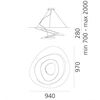 Artemide PIRCE SUSPENSION Halogen 300W dimmbar