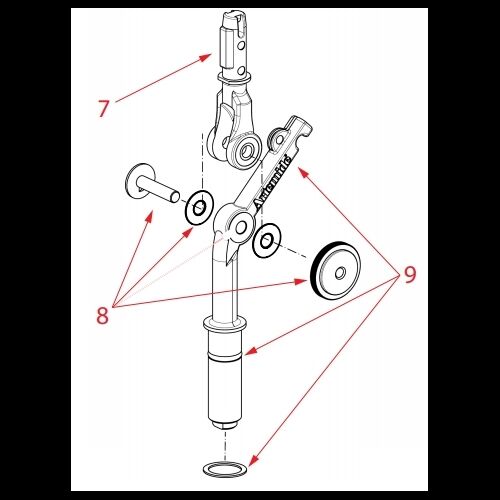 Artemide Ersatzteile Gelenk/ Rändelschraube Tolomeo MICRO D=20mm M4