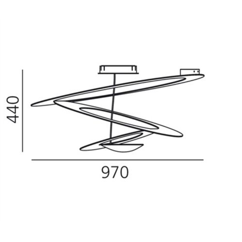 Artemide Deckenleuchte PIRCE LED CEILING 2700K 44W D970