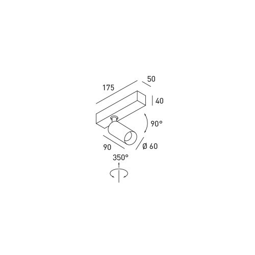 DLS SATURNO 1 xLED 9,3W 32° 2700K 860Lm phasedim