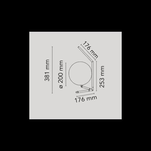 FLOS Tischleuchte - IC T1 Low - Fassung E14 Glas Opal,