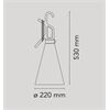 FLOS Mehrzweckleuchte MAYDAY E27 Diffusor Opal/ Halter