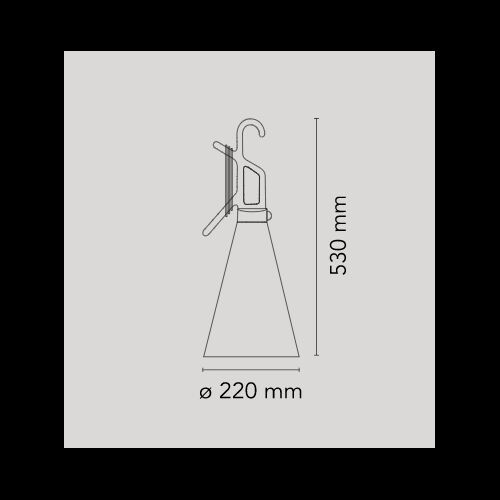 FLOS Mehrzweckleuchte MAYDAY E27 Diffusor Opal/ Halter