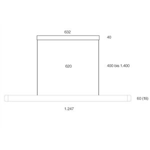 GRIMMEISEN Pendelleuchte -ONYXX LINEA PRO- 45W dim/höhenvstb.