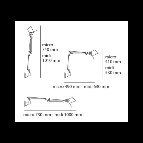 Artemide Body TOLOMEO MICRO LED 9W 461lm 2700K