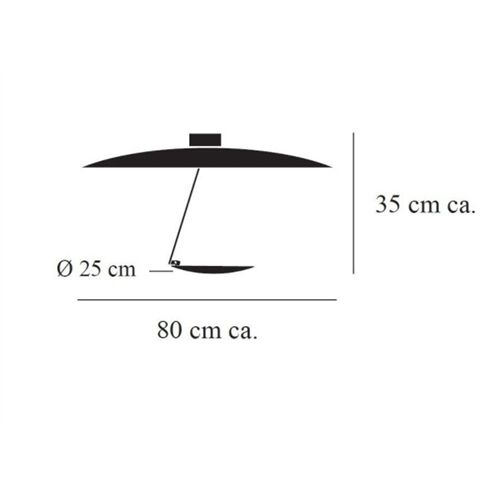 Catellani&Smith Deckenleuchte Lederam C180 LED 2700K 30W D=800