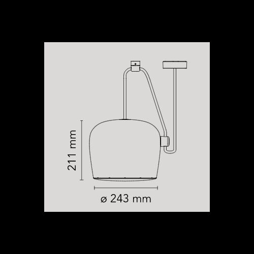 FLOS Pendelleuchte AIM LED16W 895lm 2700K, Alu lakiert