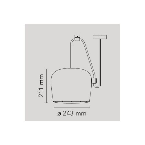 FLOS Pendelleuchte AIM LED16W 895lm 2700K, Alu lakiert