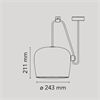 FLOS Pendelleuchte AIM LED16W 895lm 2700K, Alu eloxiert