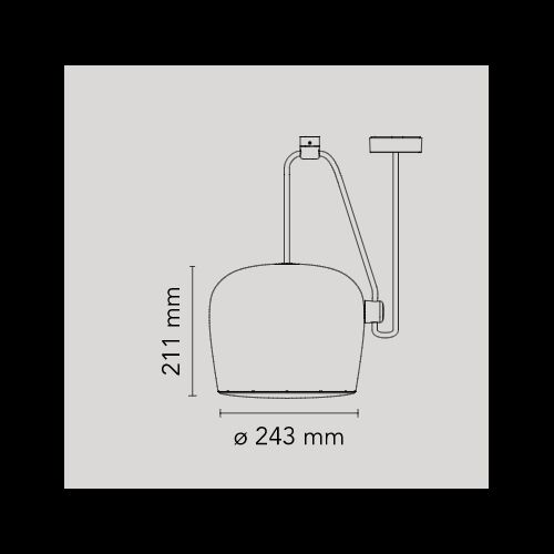 FLOS Pendelleuchte AIM LED16W 895lm 2700K, Alu eloxiert