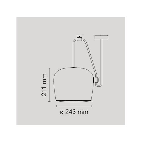 FLOS Pendelleuchte AIM LED16W 895lm 2700K, Alu eloxiert