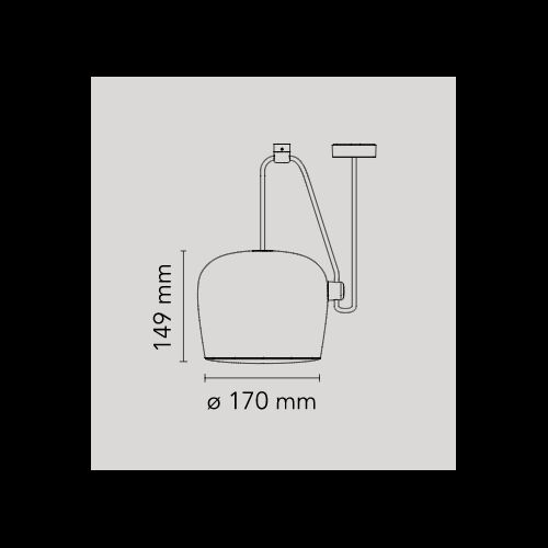 FLOS Pendelleuchte AIM Smal LED12W 725lm 2700K,lakiert