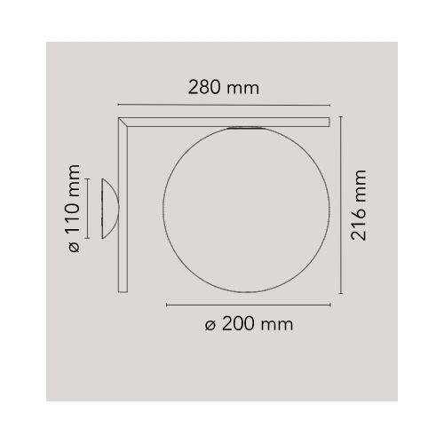 FLOS Wand/Deckenleuchte -IC Lights 1- E14 LED Opalglas