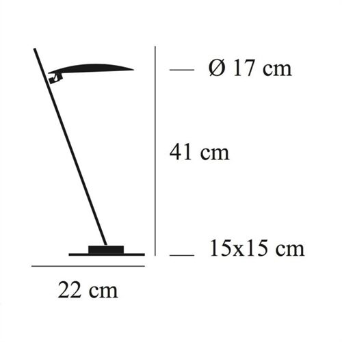 Catellani&Smith Tischleuchte Lederam T1 LED 10W Dim-Disc/Stab/Base