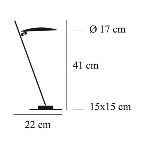Catellani&Smith Tischleuchte Lederam T1 LED 10W Dim-Disc/Stab/Base