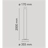 FLOS Stehleuchte STYLOS ,2 x E27 Acrylrohr weiß, Sockel
