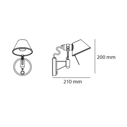 Artemide TOLOMEO MICRO FARETTO E14, ohne Schalter