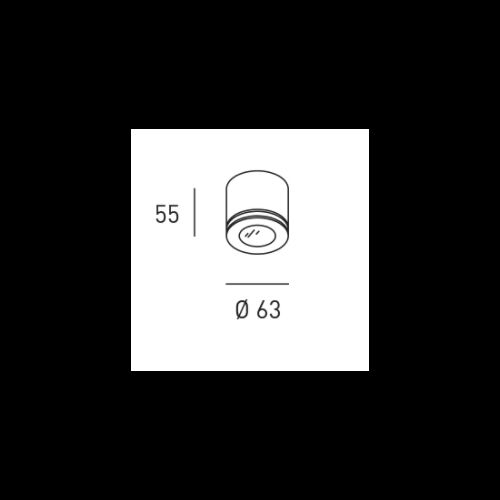 DLS Aufbaustrahler NEWTON 55 LED 8W 3000K 30°230V IP55
