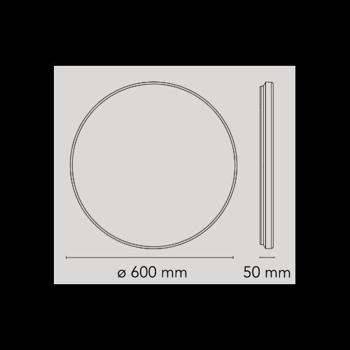 FLOS Wand/Decke CLARA LED D600 57W 3141lm 2700K dim.
