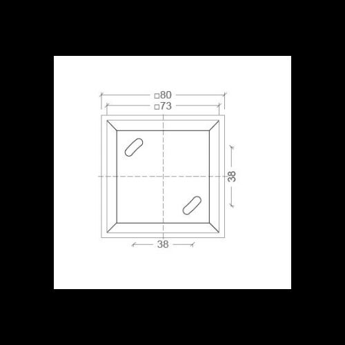 DLS Anbauleuchte KUBUS GU10 230V 80x80x106 m.Corona