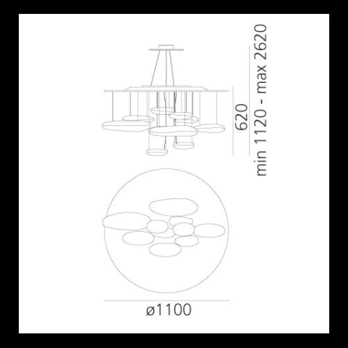 Artemide Pendelleuchte MERCURY LED 2x24W 2700K 2893lm