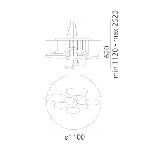 Artemide Pendelleuchte MERCURY LED 2x24W 2700K 2893lm