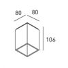 DLS Anbauleuchte KUBUS GU10 230V 80x80x106 m.Corona