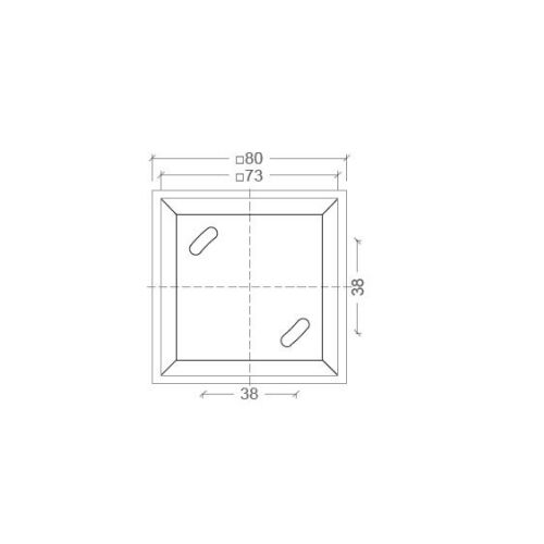 DLS Anbauleuchte KUBUS GU10 230V 80x80x106 m.Corona
