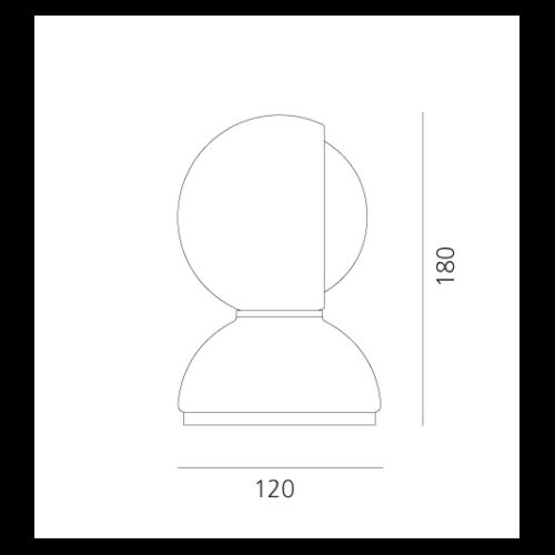 Artemide Tischleuchte ECLISSE -E14 Design1967 drehb./Metall
